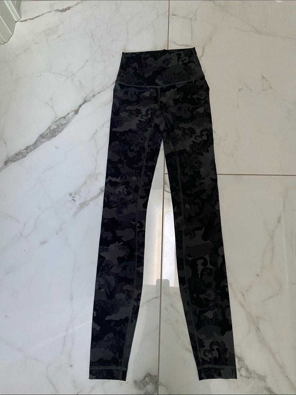 lululemon athletica Black and Charcoal Camo High-Rise Leggings